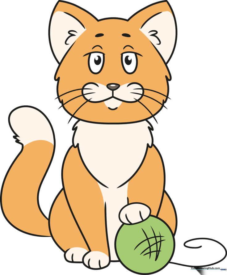 Sitting Cartoon Cat