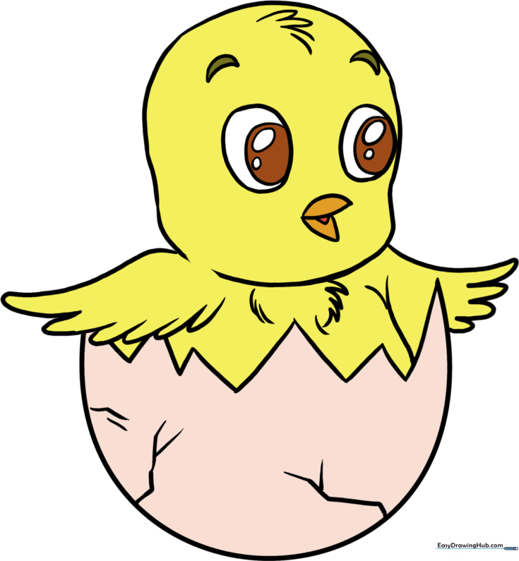 How to Draw an Easter Chick