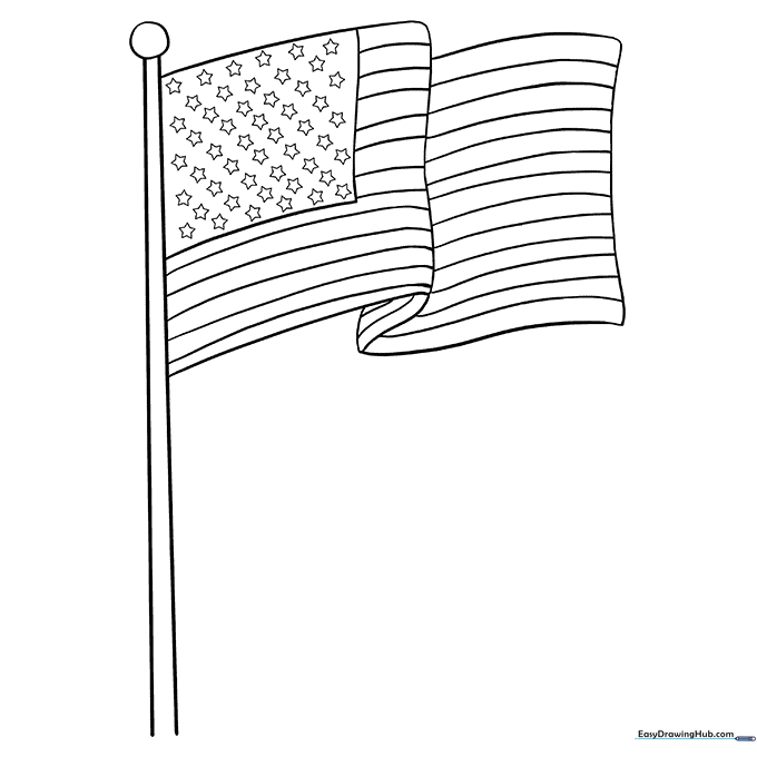 The American Flag Coloring Sheet