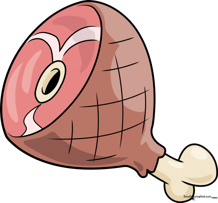 How to Draw a Cartoon Ham