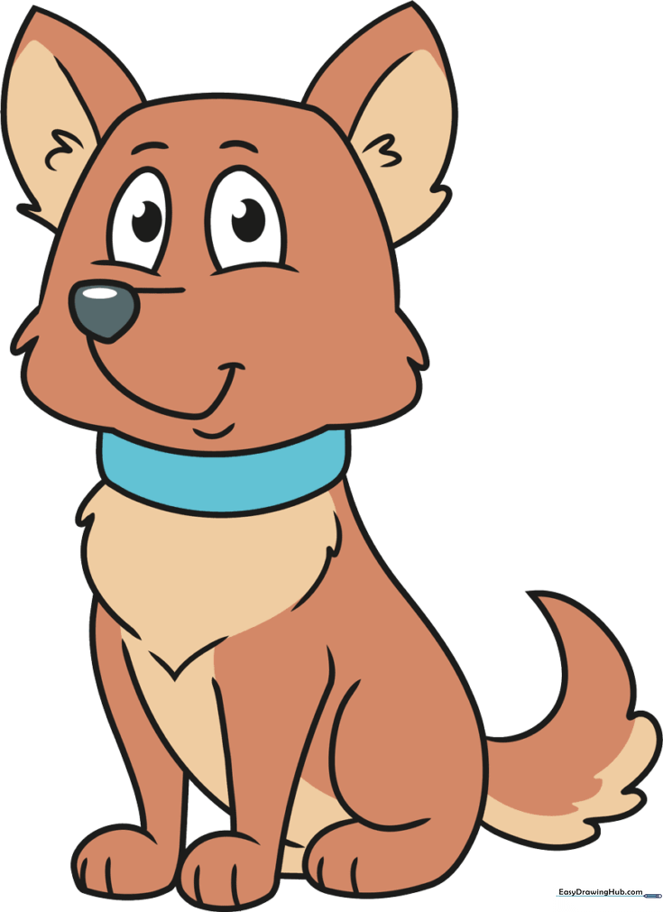 Sitting Cartoon Dog