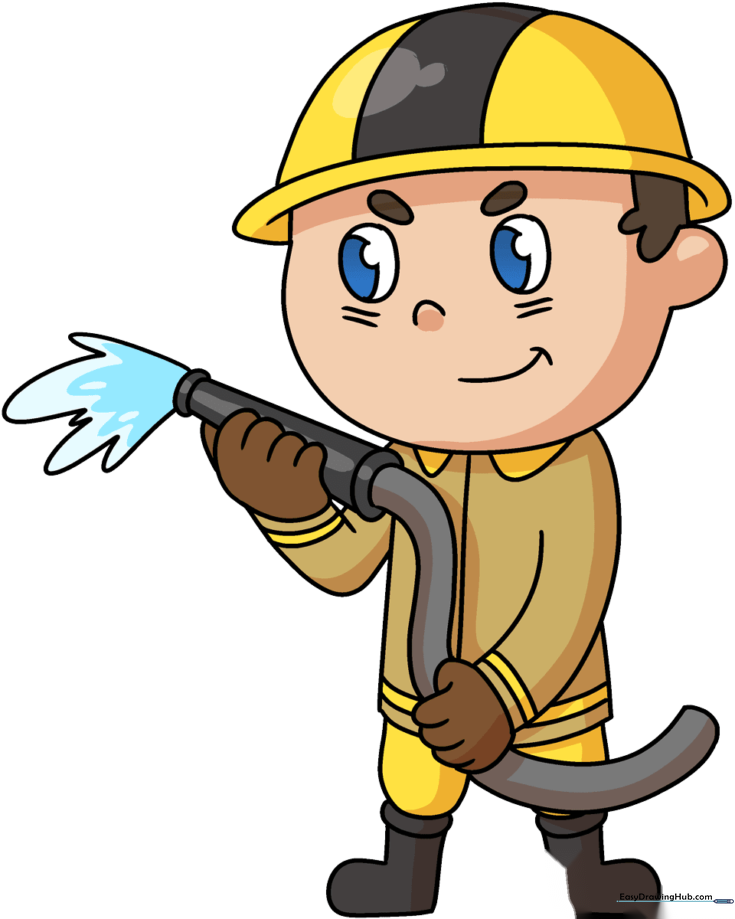 How to Draw a Firefighter