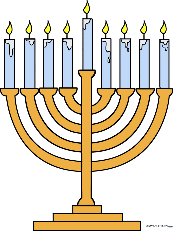 How to Draw a Menorah
