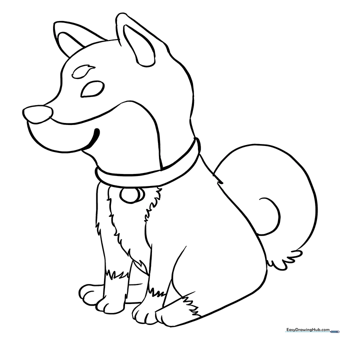 Shiba Inu Coloring Sheet