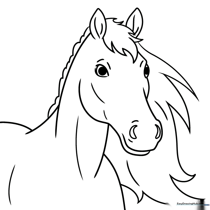 Horse Head Coloring Sheet
