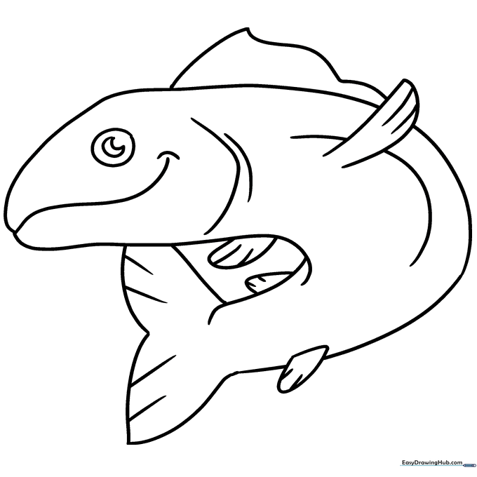 Salmon Coloring Sheet