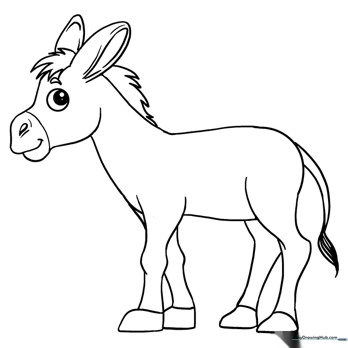Donkey Coloring Sheet