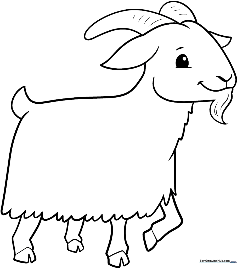 Goat Coloring Sheet