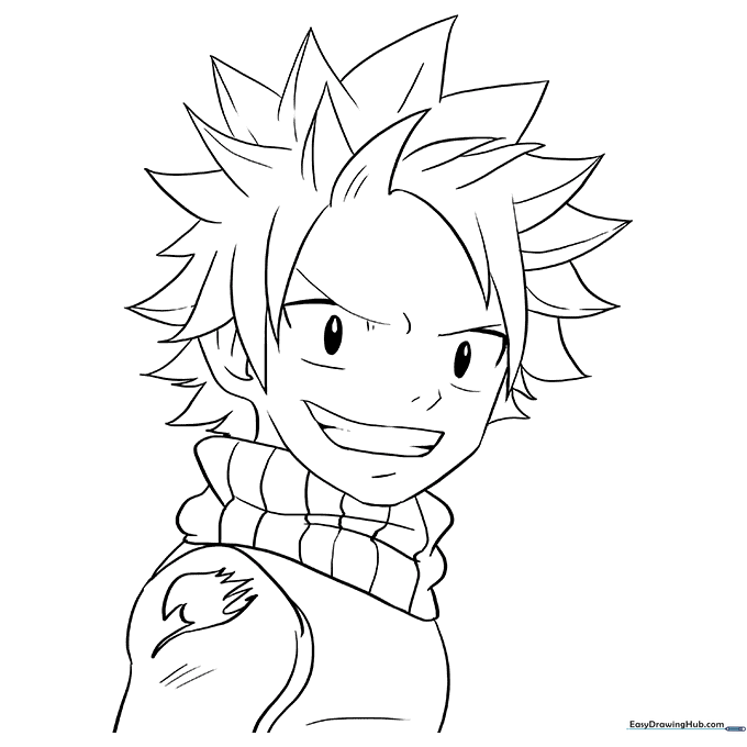 Natsu Dragneel Coloring Sheet