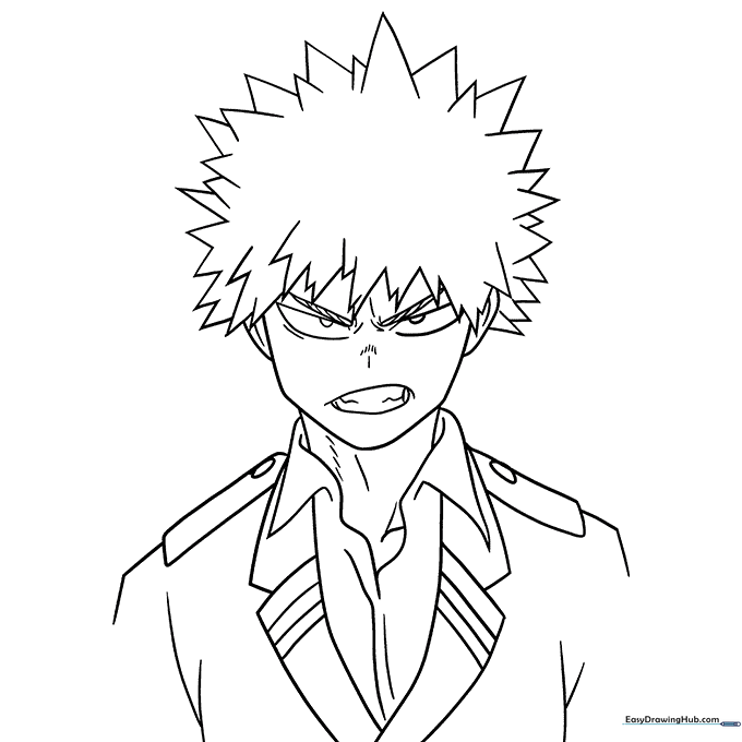 Katsuki Bakugo Coloring Sheet