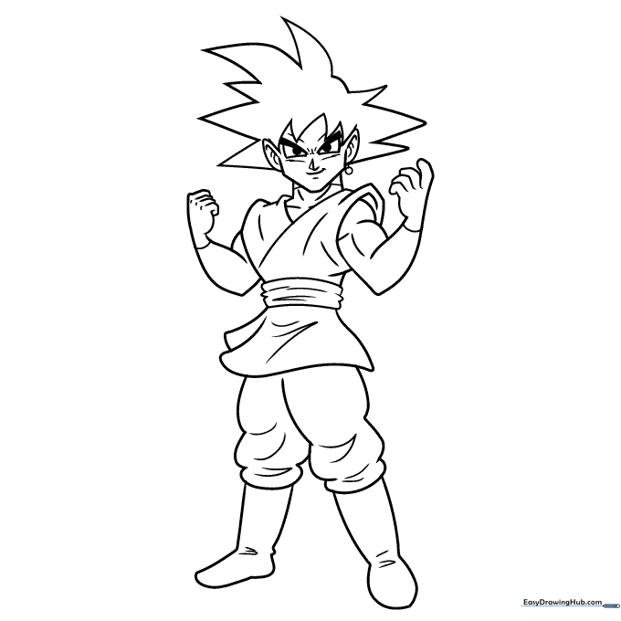 Goku Black Coloring Sheet