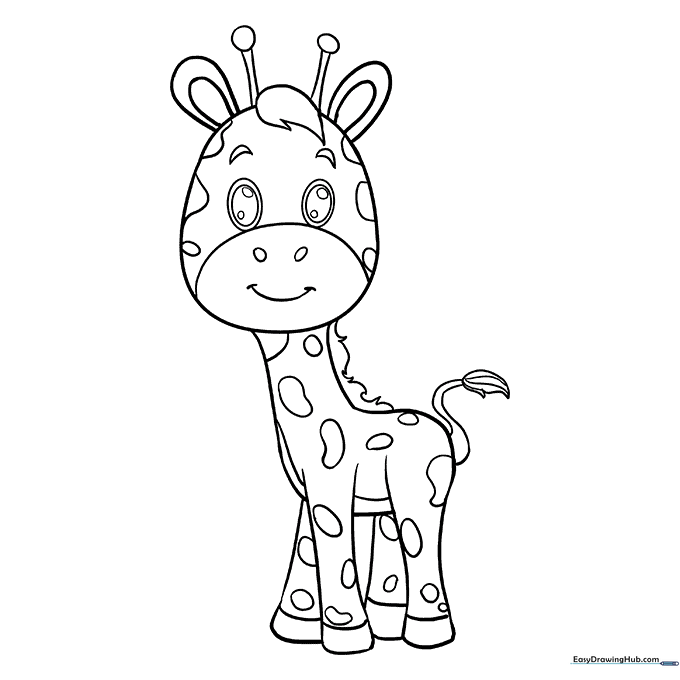 Baby Giraffe Coloring Sheet