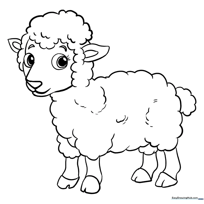 Lamb Coloring Sheet