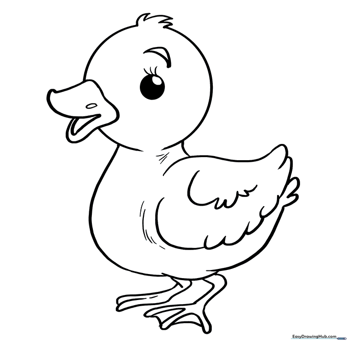 Baby Duck Coloring Sheet
