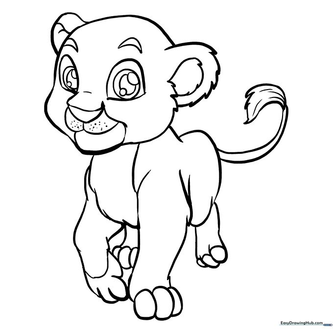 Baby Lion Coloring Sheet