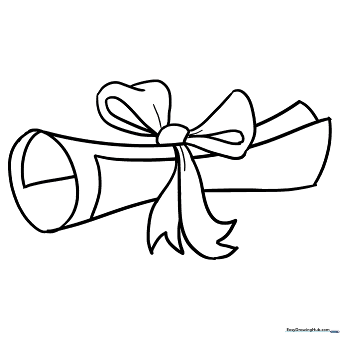 Graduation Scroll Coloring Sheet