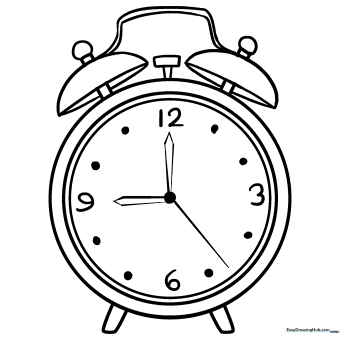 Alarm Clock Coloring Sheet