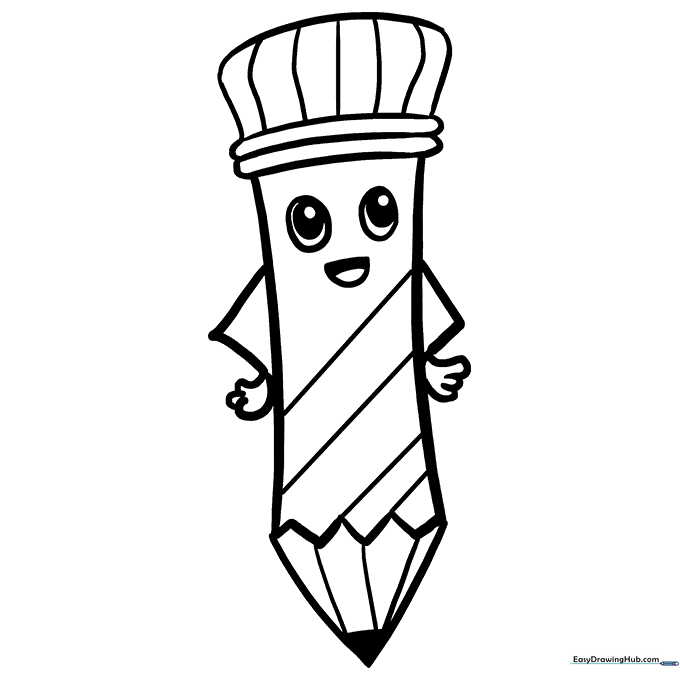 Cute Pencil Coloring Sheet