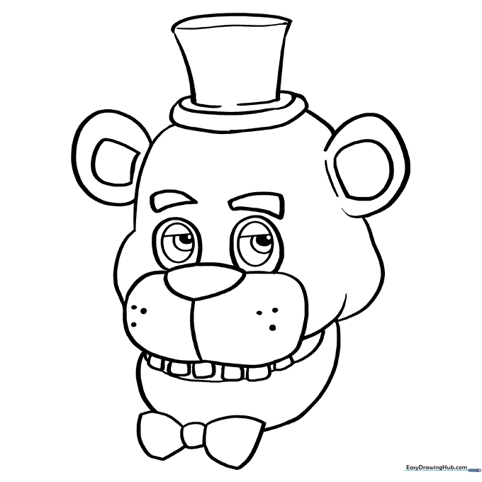 Freddy Fazbear from Five Nights at Freddy's Coloring Sheet