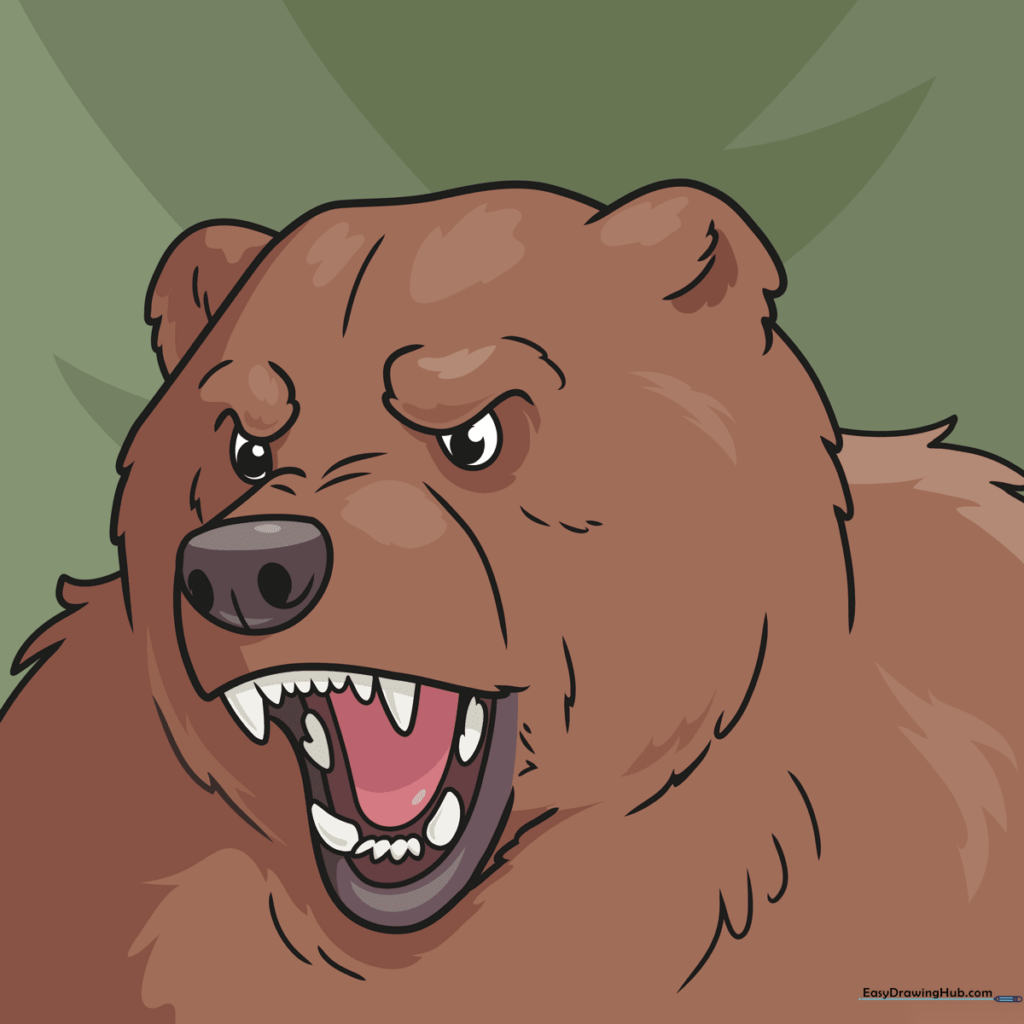 Snarling Bear Face