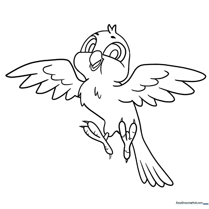 Cheerful Cartoon Bird
