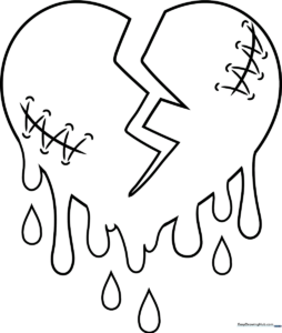 Black and white line art of a Bleeding Heart flower with heart-shaped petals, ready for children to color with crayons or markers.