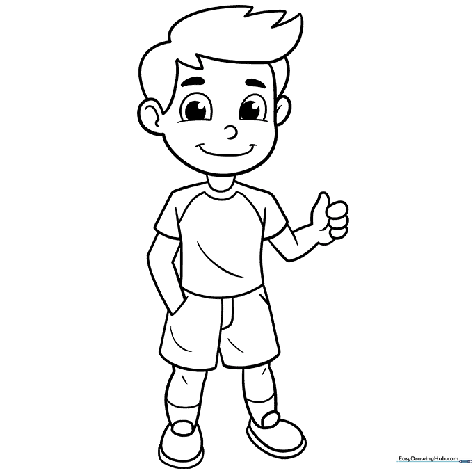 Boy Coloring Sheet