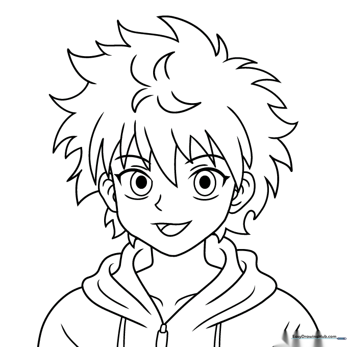 Killua Zoldyck Coloring Page