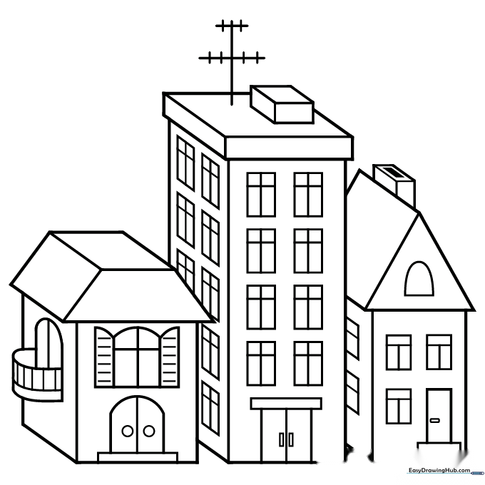 3D Building Perspective Practice