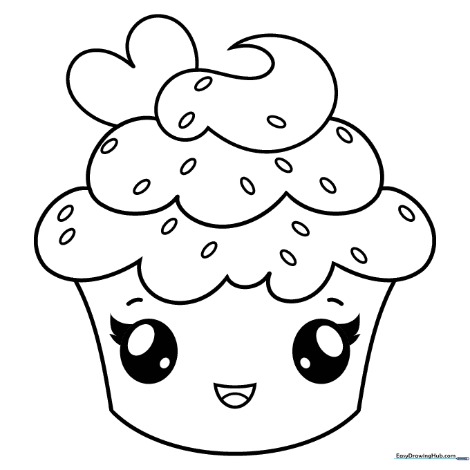 Cute Cupcake Coloring Sheet