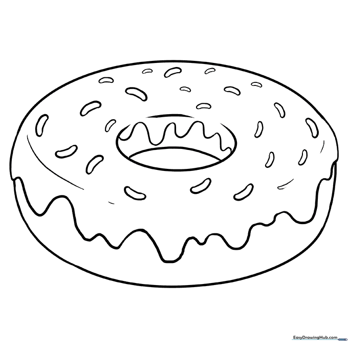 Donut Coloring Sheet