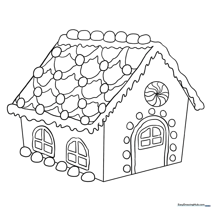 Gingerbread House Coloring Sheet