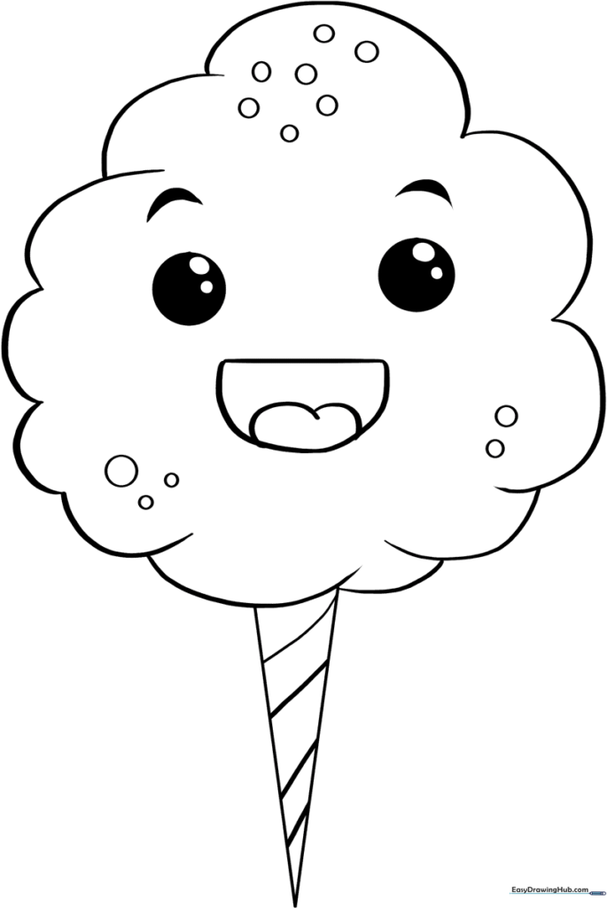 Cotton Candy Coloring Sheet