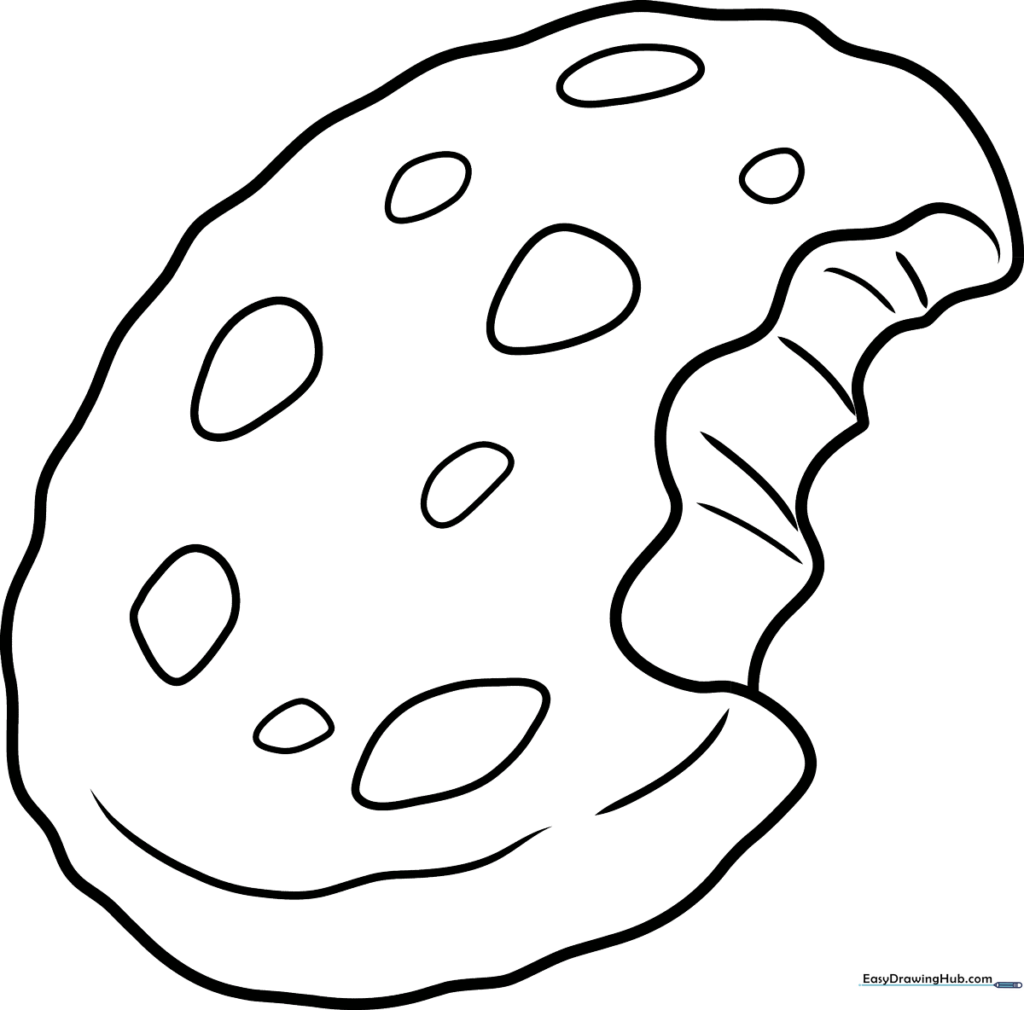 Cartoon Cookie Coloring Sheet