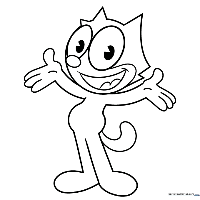 Felix the Cat Coloring Sheet