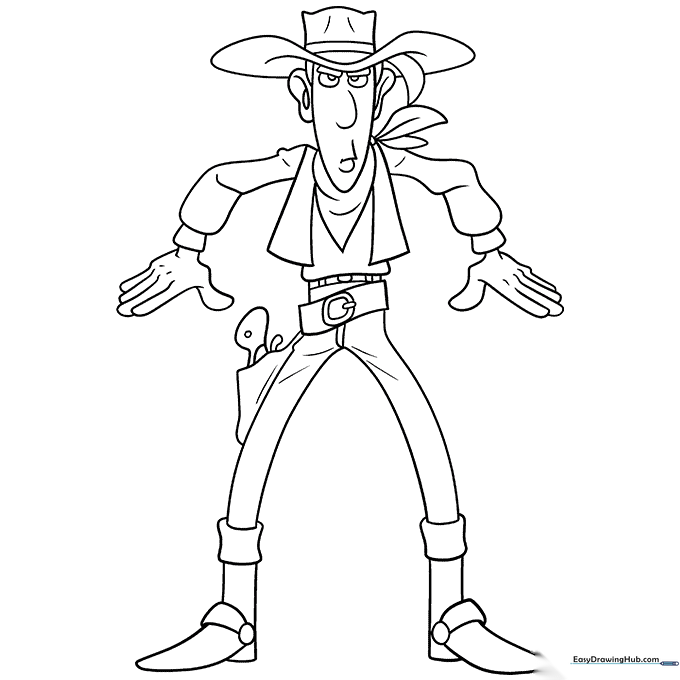 Lucky Luke Coloring Sheet