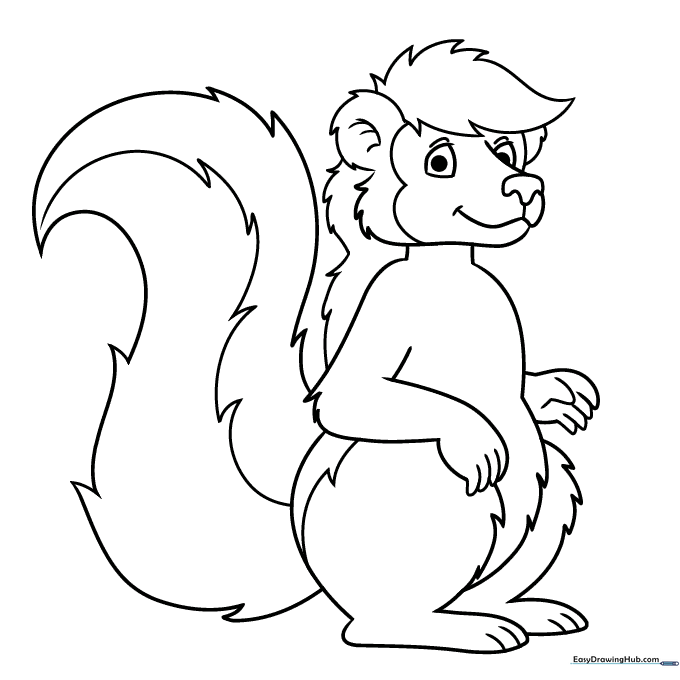 Mr. Skunk Coloring Sheet