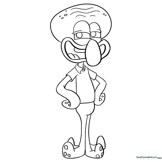 Squidward Coloring Sheet