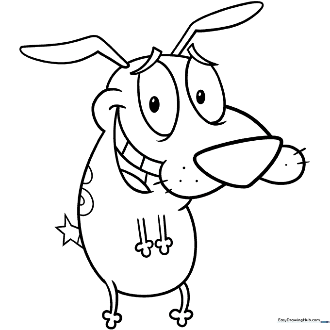 Courage the Cowardly Dog Coloring Sheet