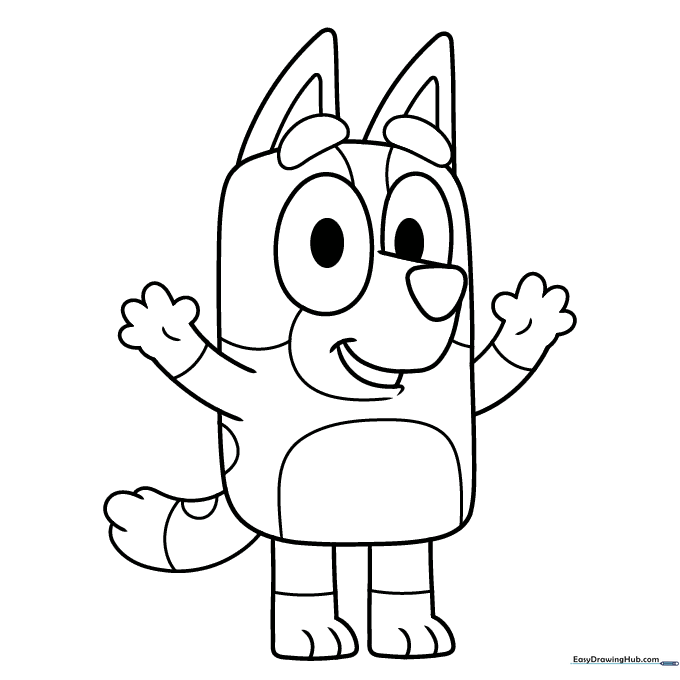 Bingo from Bluey Coloring Sheet