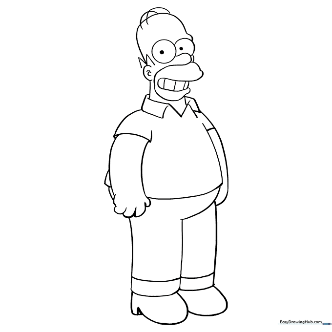 Homer Simpson Coloring Page