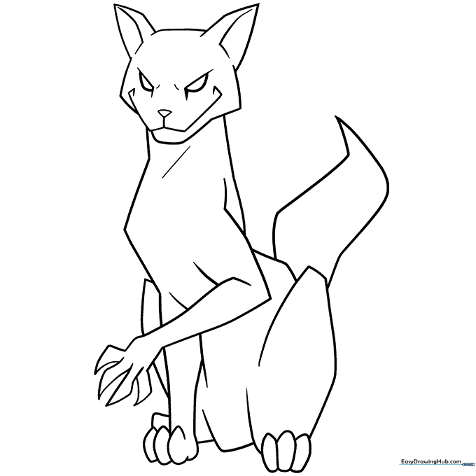 Scary Cat Coloring Sheet