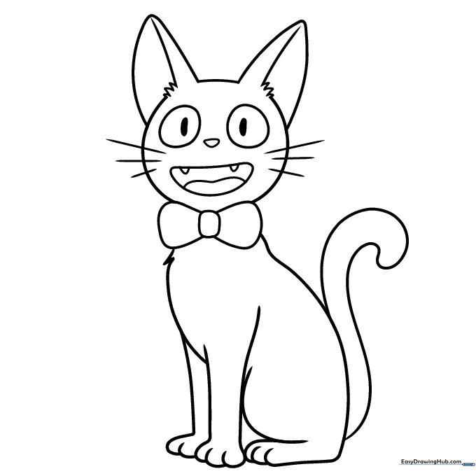 The Jiji Cat Coloring Sheet