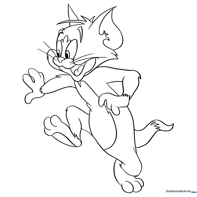 Tom from Tom and Jerry Coloring Sheet