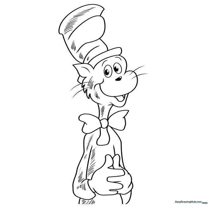 The Cat in The Hat Coloring Sheet