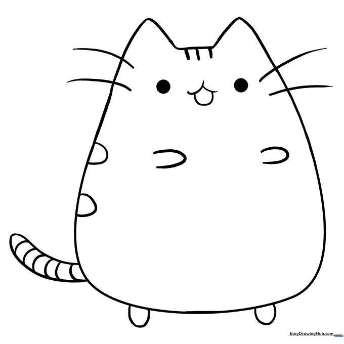Pusheen the Cat Coloring Sheet