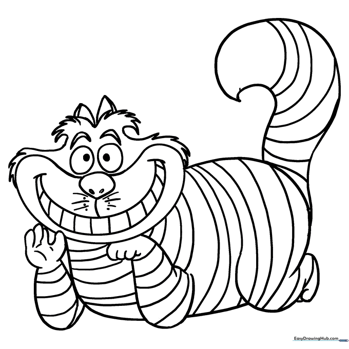 The Cheshire Cat Coloring Sheet