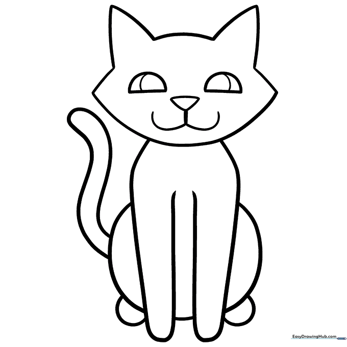 Simple Cat Coloring Sheet