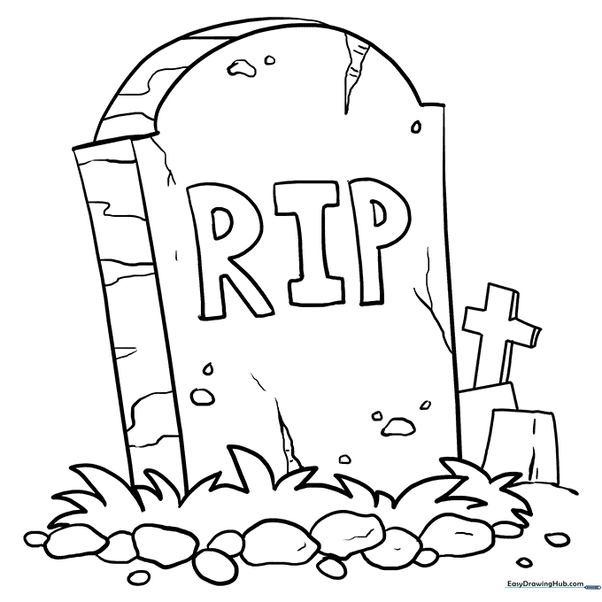 Tombstone Coloring Sheet