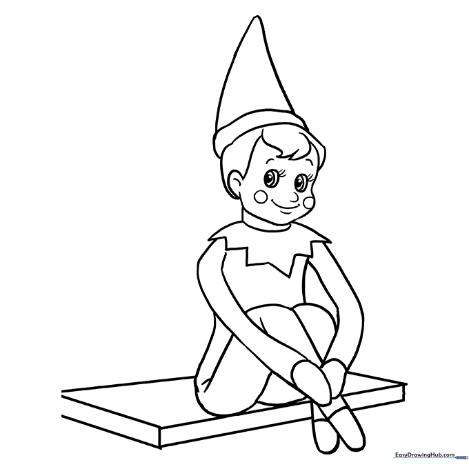 The Elf on the Shelf Coloring Sheet